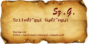 Szilvágyi Gyöngyi névjegykártya