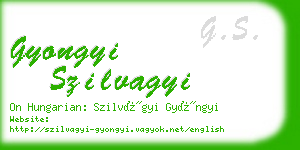 gyongyi szilvagyi business card